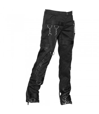 Men Girdle Pant Black Punk Denim Star D Rings Pant, Bondage Trouser, Gothic Trousers, Punk Trousers